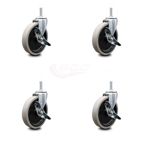Service Caster Cambro Utility Cart Swivel Caster Locking Replacement Set CAM-SCC-GR05S510-TPRS-SLB-716138-4